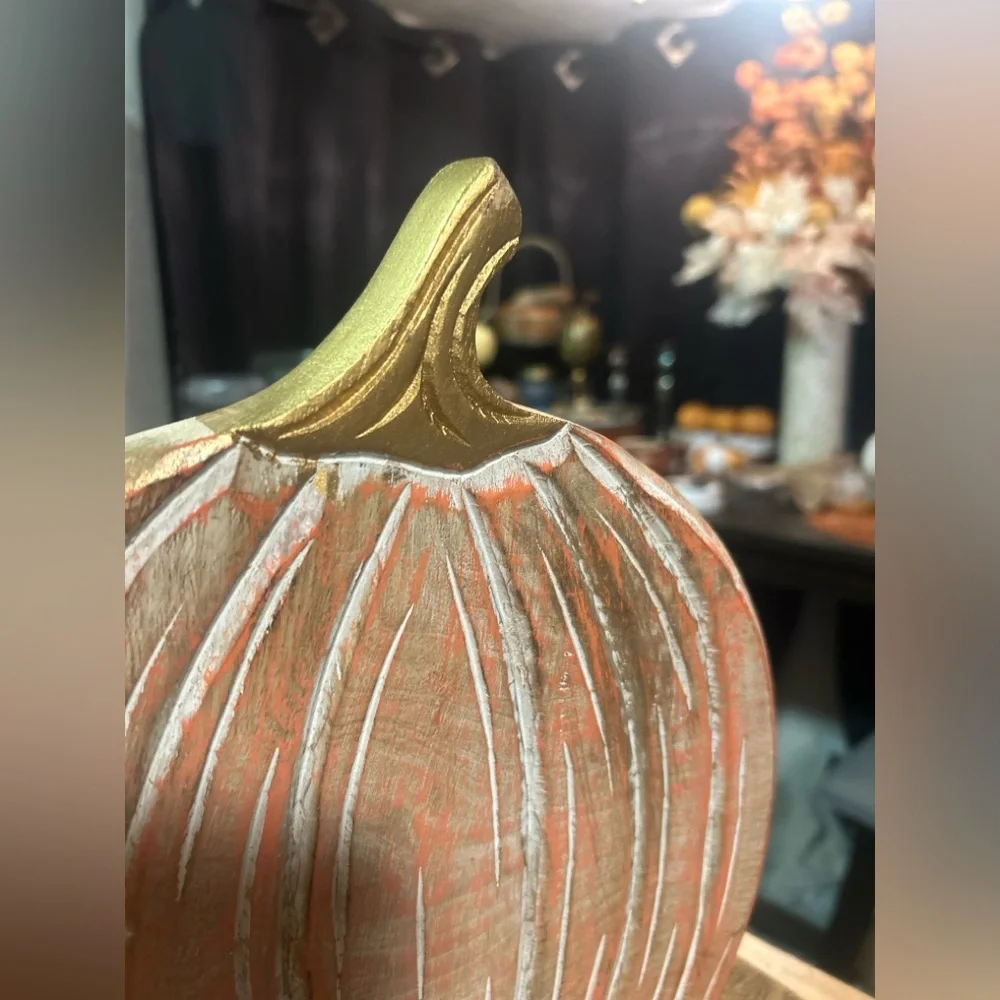 Wooden 13” oak? rustic pumpkin decor farmhouse - Picture 3 of 7